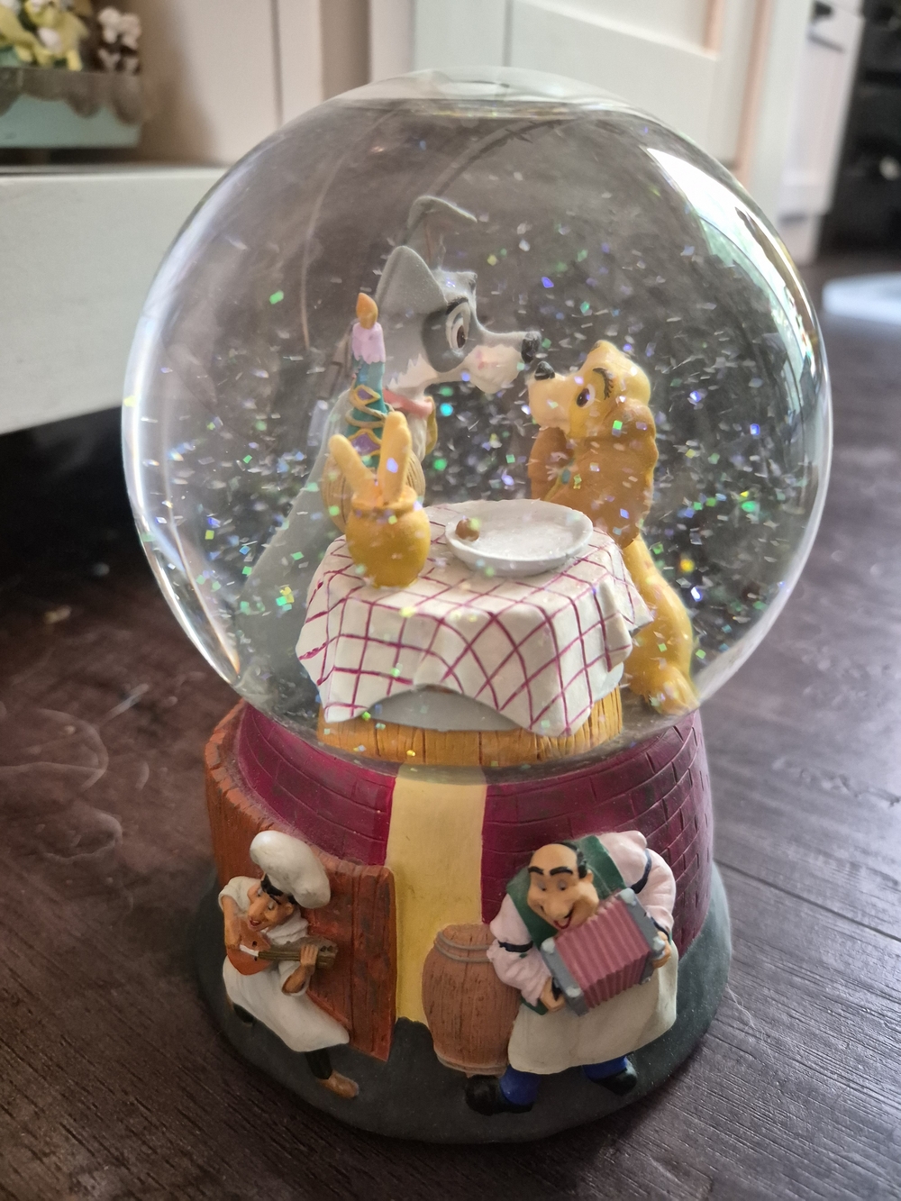Disney Bella Notte Enesco Music Snow Globe Base